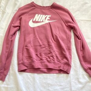 Nike Women's Rose Pink Logo Sweatshirt